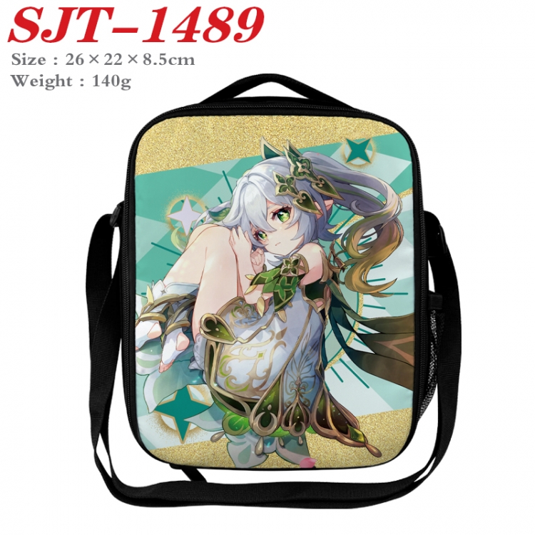 Genshin Impact Anime Lunch Bag Crossbody Bag 26x22x8.5cm 