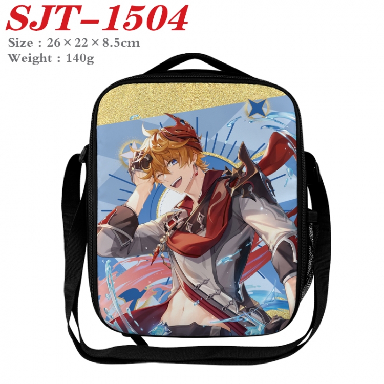 Genshin Impact Anime Lunch Bag Crossbody Bag 26x22x8.5cm 