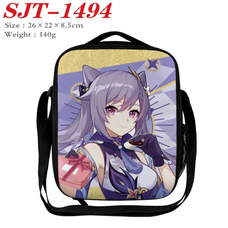 Genshin Impact Anime Lunch Bag Crossbody Bag 26x22x8.5cm 