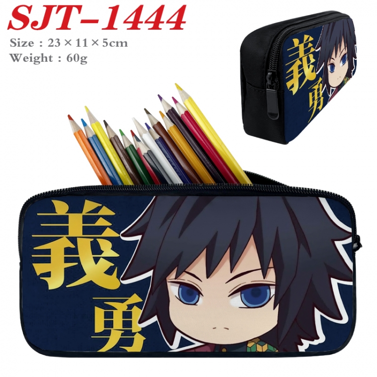 Demon Slayer Kimets  Anime nylon student pencil case 23x11x5cm 