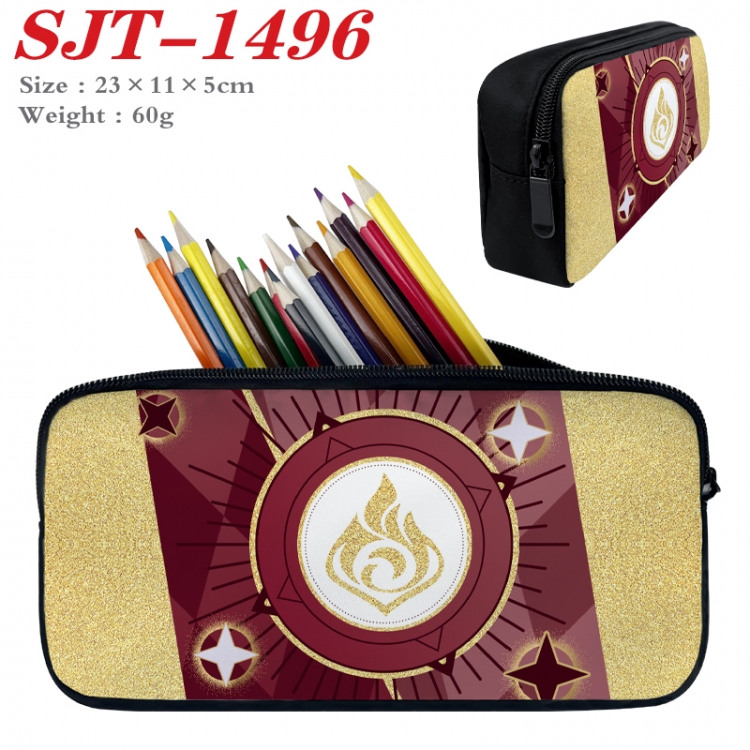 Genshin Impact  Anime nylon student pencil case 23x11x5cm 