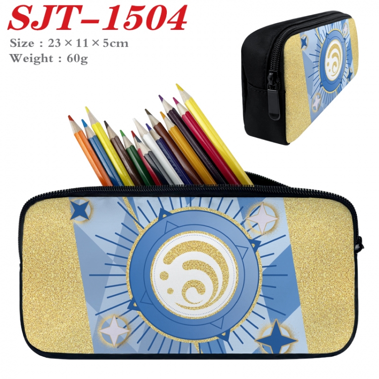 Genshin Impact  Anime nylon student pencil case 23x11x5cm 