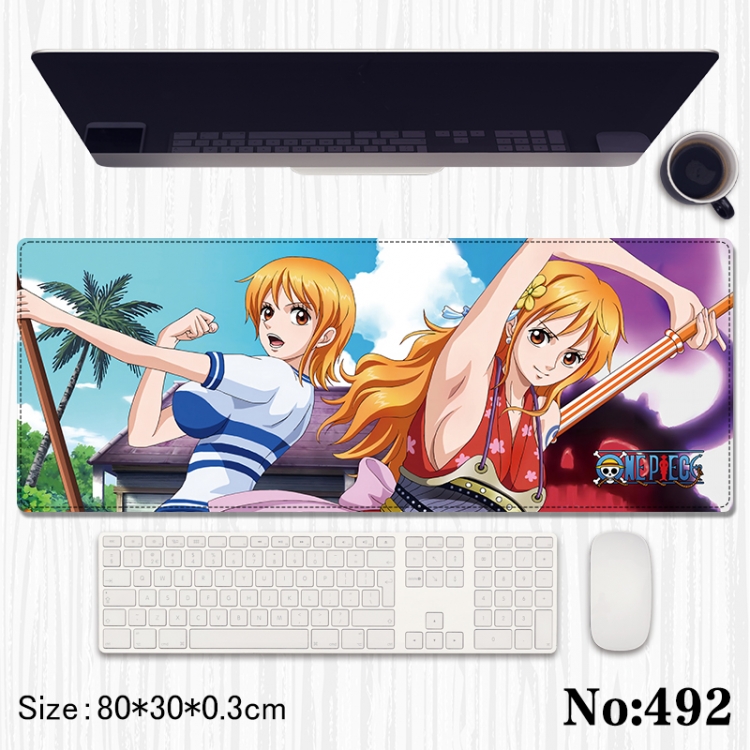 One Piece Anime peripheral computer mouse pad office desk pad multifunctional pad 80X30X0.3cm