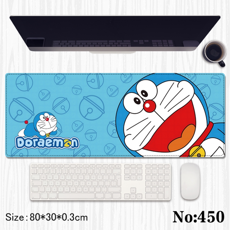 Doraemon Anime peripheral computer mouse pad office desk pad multifunctional pad 80X30X0.3cm