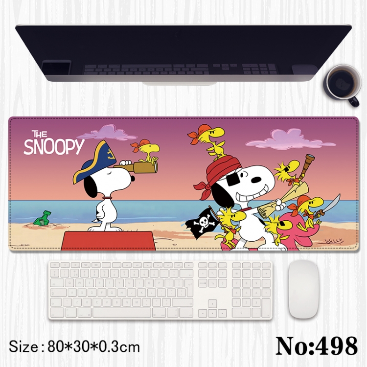 Snoopys Story Anime peripheral computer mouse pad office desk pad multifunctional pad 80X30X0.3cm