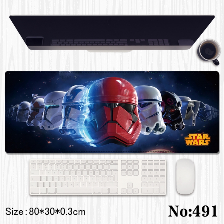 Star Wars Anime peripheral computer mouse pad office desk pad multifunctional pad 80X30X0.3cm