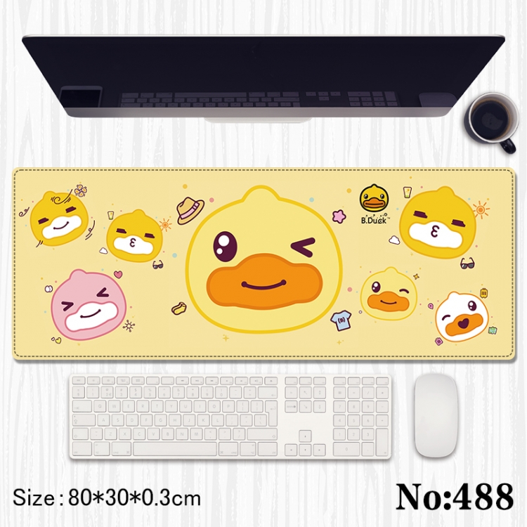 B.Duck Anime peripheral computer mouse pad office desk pad multifunctional pad 80X30X0.3cm