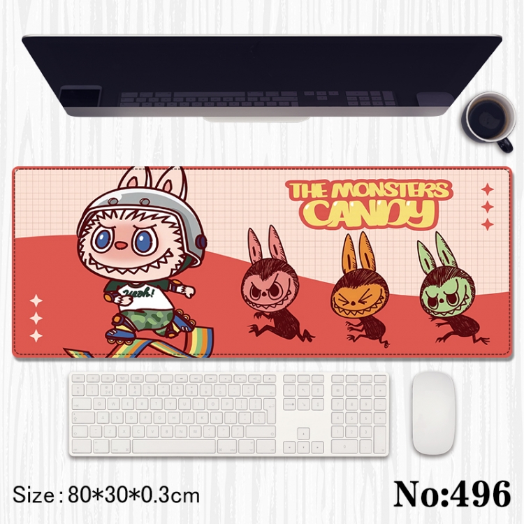 Labubu Anime peripheral computer mouse pad office desk pad multifunctional pad 80X30X0.3cm