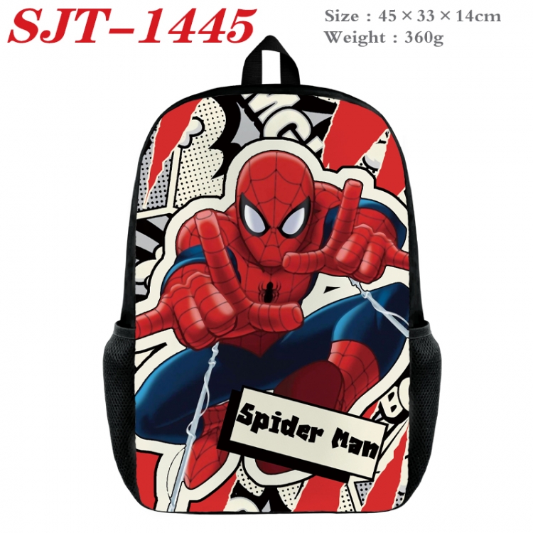 Superheroes Anime nylon canvas backpack student backpack 45x33x14cm