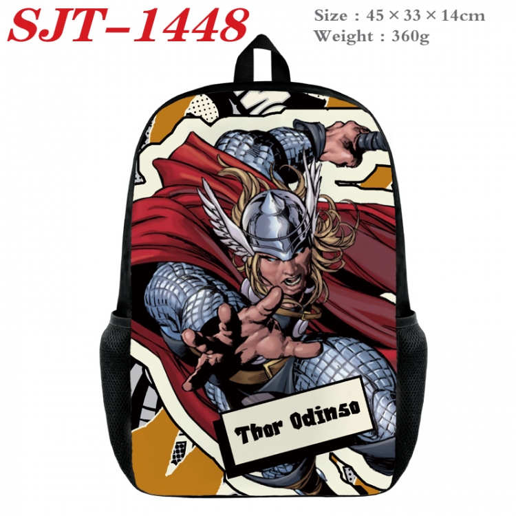 Superheroes Anime nylon canvas backpack student backpack 45x33x14cm