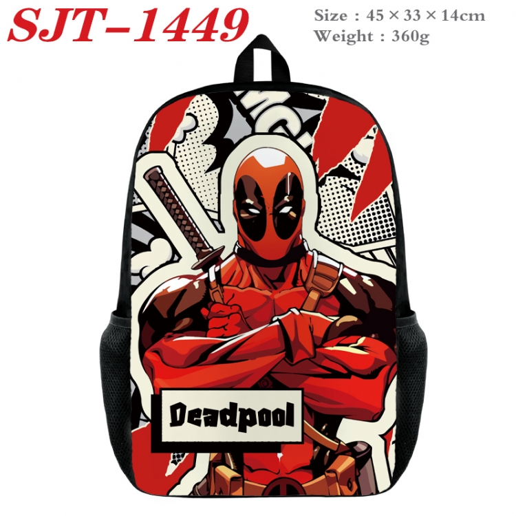 Superheroes Anime nylon canvas backpack student backpack 45x33x14cm