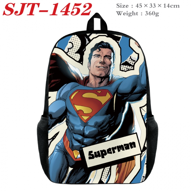 Superheroes Anime nylon canvas backpack student backpack 45x33x14cm