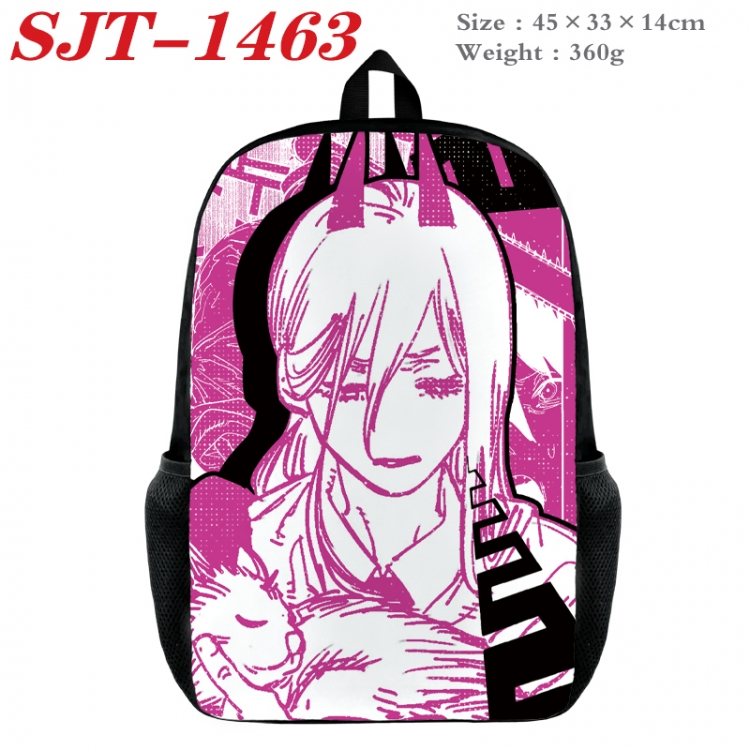 Chainsawman Anime nylon canvas backpack student backpack 45x33x14cm