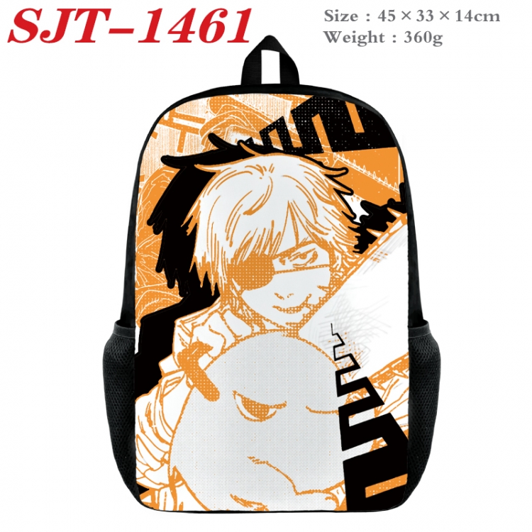 Chainsawman Anime nylon canvas backpack student backpack 45x33x14cm