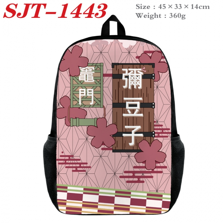 Demon Slayer Kimets Anime nylon canvas backpack student backpack 45x33x14cm