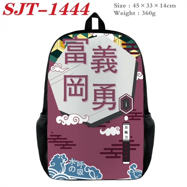 Demon Slayer Kimets Anime nylon canvas backpack student backpack 45x33x14cm