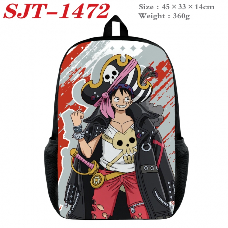 One Piece Anime nylon canvas backpack student backpack 45x33x14cm