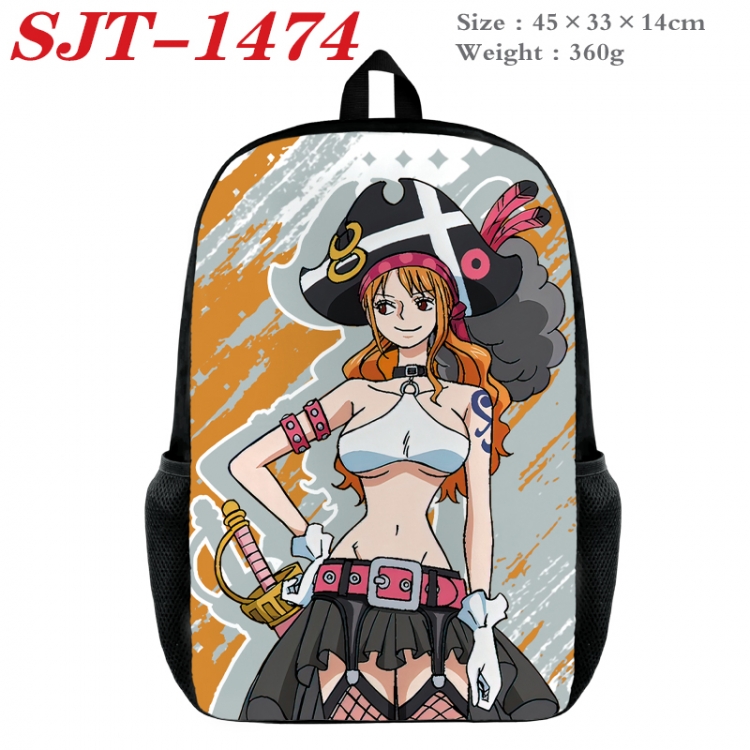 One Piece Anime nylon canvas backpack student backpack 45x33x14cm