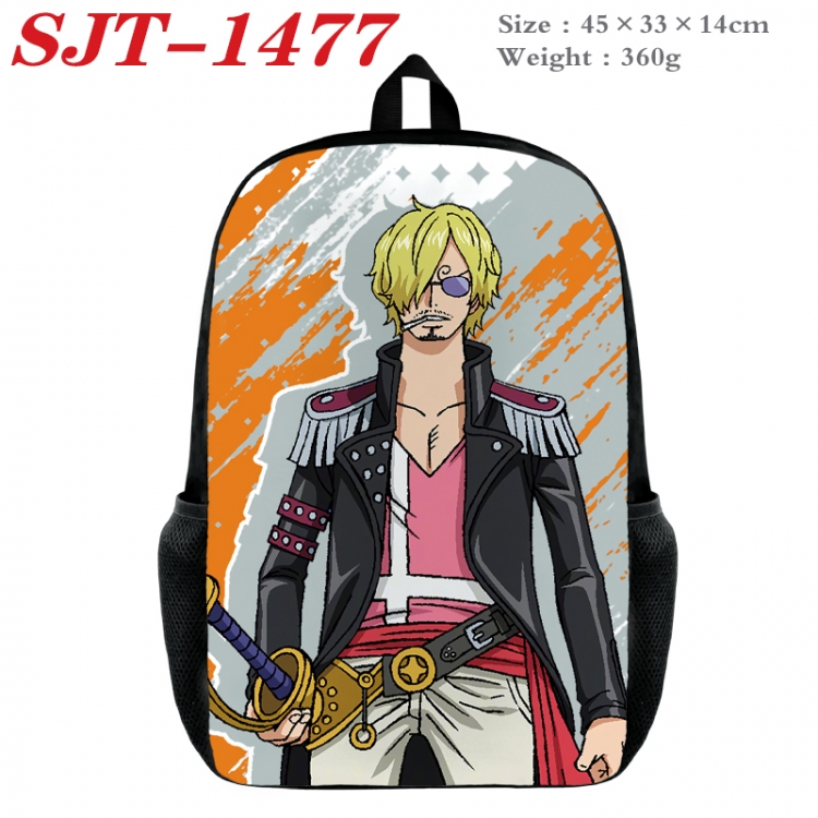 One Piece Anime nylon canvas backpack student backpack 45x33x14cm