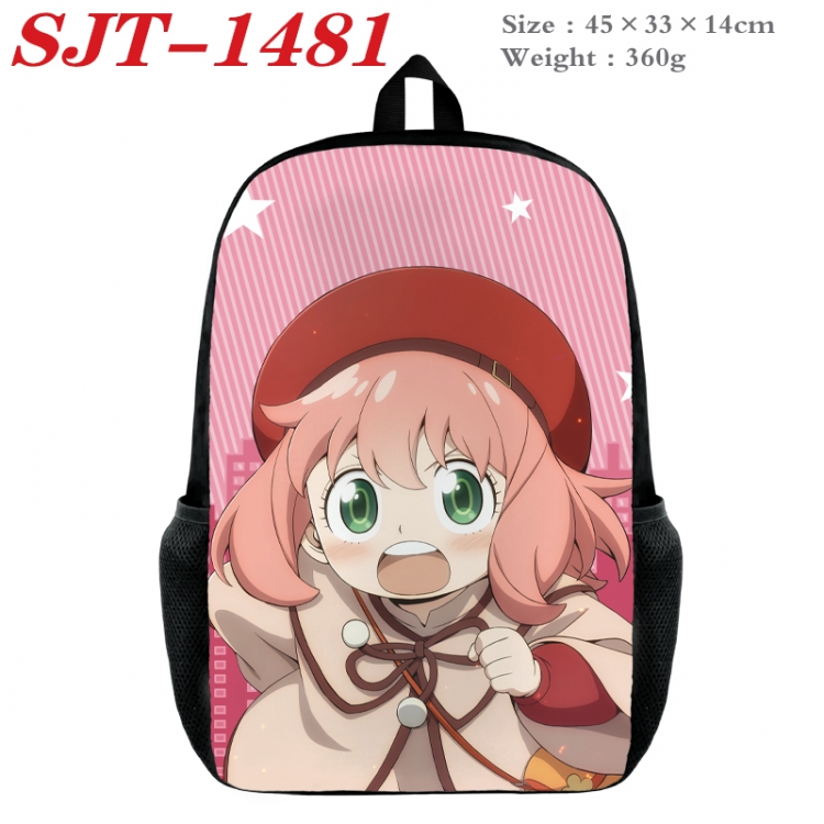  SPY×FAMILY Anime nylon canvas backpack student backpack 45x33x14cm