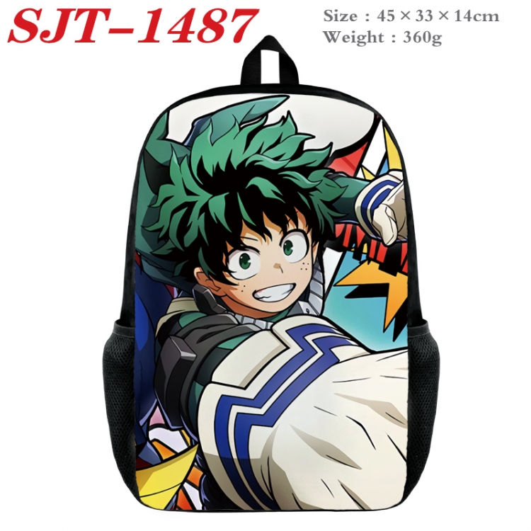 My Hero Academia Anime nylon canvas backpack student backpack 45x33x14cm