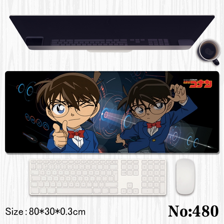 Detective conan Anime peripheral computer mouse pad office desk pad multifunctional pad 80X30X0.3cm