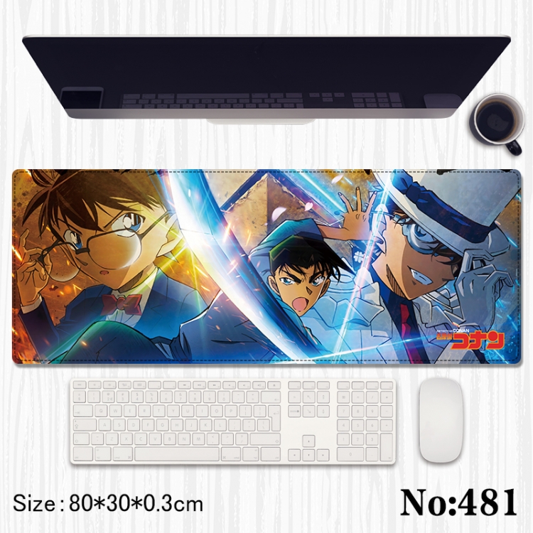 Detective conan Anime peripheral computer mouse pad office desk pad multifunctional pad 80X30X0.3cm