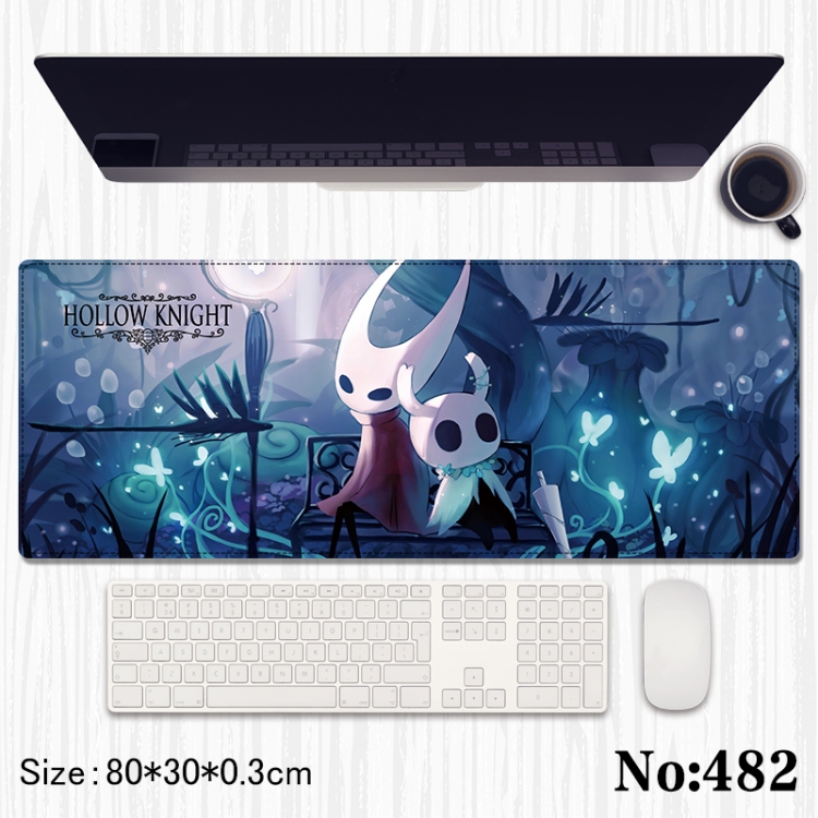 hollow knight Anime peripheral computer mouse pad office desk pad multifunctional pad 80X30X0.3cm