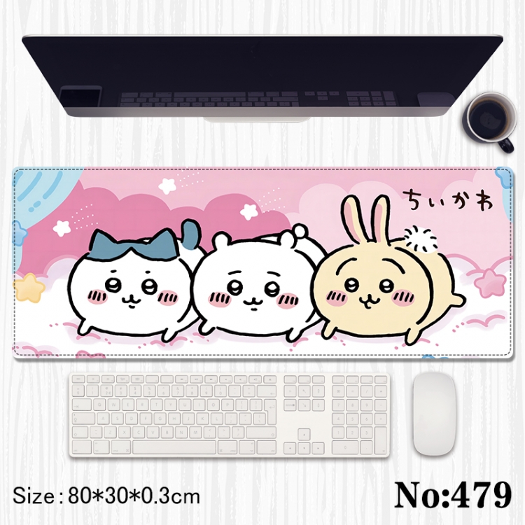 Chiikawa Anime peripheral computer mouse pad office desk pad multifunctional pad 80X30X0.3cm