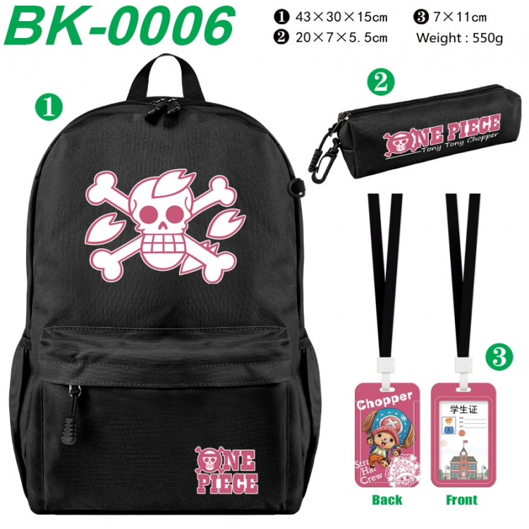 One Piece Waterproof nylon canvas backpack pencil case identification set 43X30X15cm