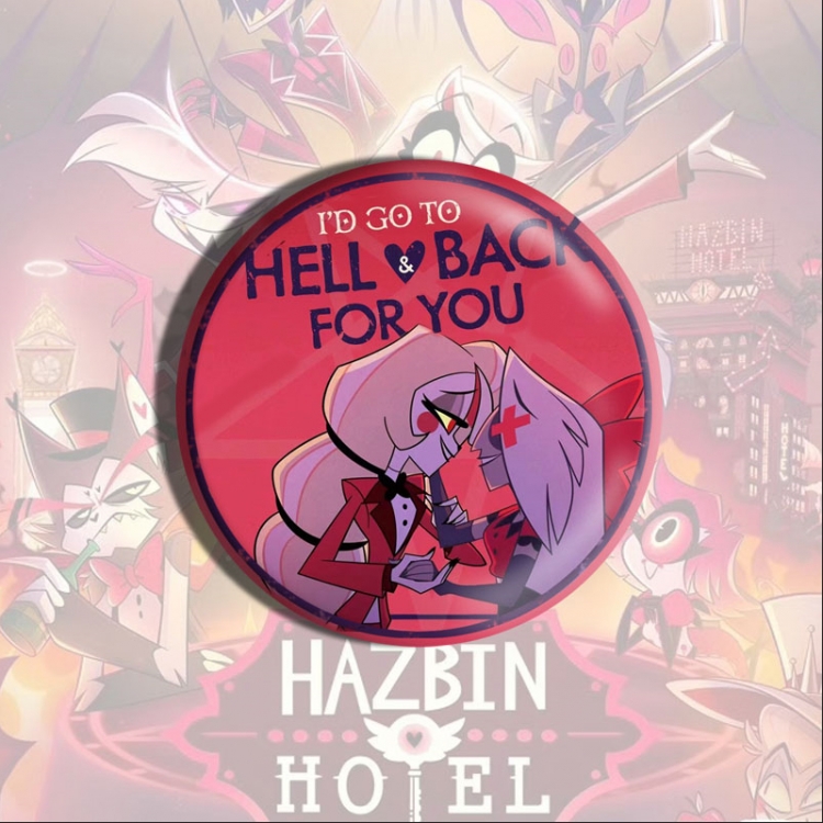 Hazbin Hotel Anime tinplate brooch badge price for 5 pcs