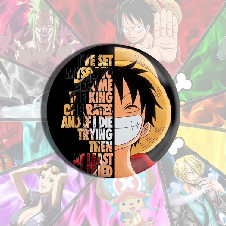 One Piece Anime tinplate brooch badge price for 5 pcs