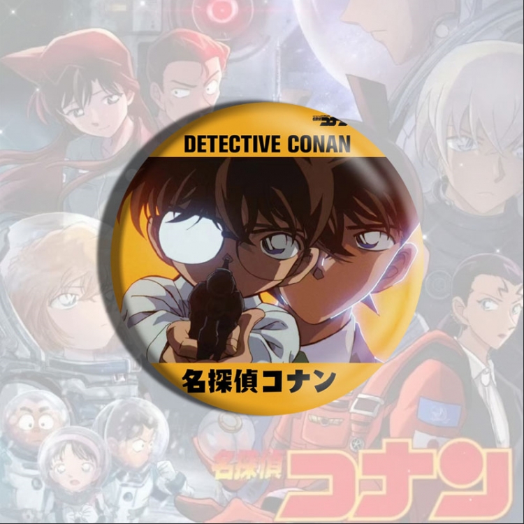 Detective conan Anime tinplate brooch badge price for 5 pcs