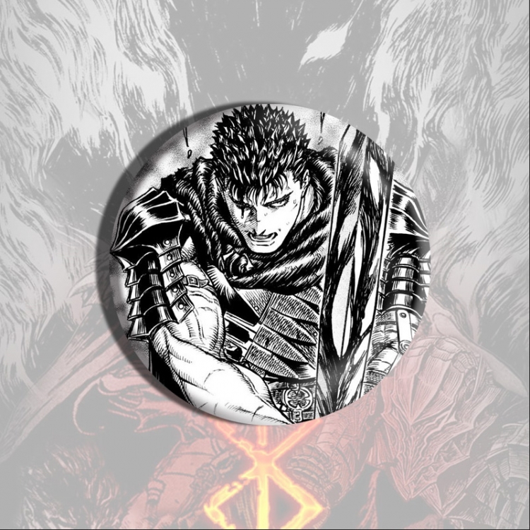 Berserk Anime tinplate brooch badge price for 5 pcs