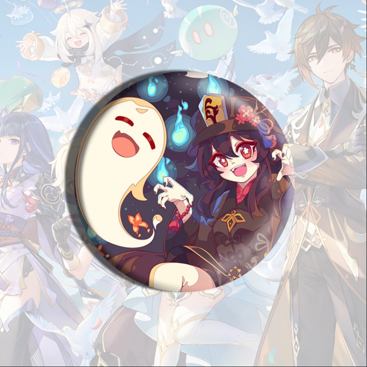 Genshin Impact Anime tinplate brooch badge price for 5 pcs