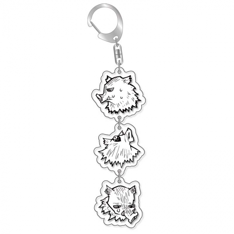 Demon Slayer Kimets Anime peripheral acrylic keychain pendant with 3 pendants price for 5 pcs 