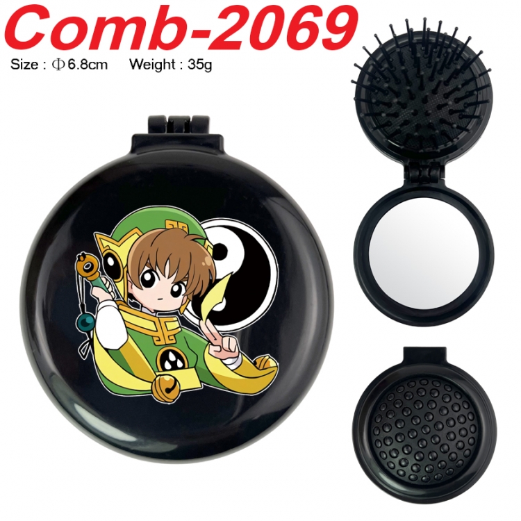 Card Captor Sakura UV printed student multifunctional small mirror and comb 6.8cm  price for 5 pcs