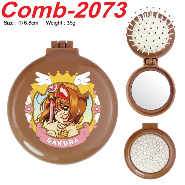 Card Captor Sakura UV printed student multifunctional small mirror and comb 6.8cm  price for 5 pcs