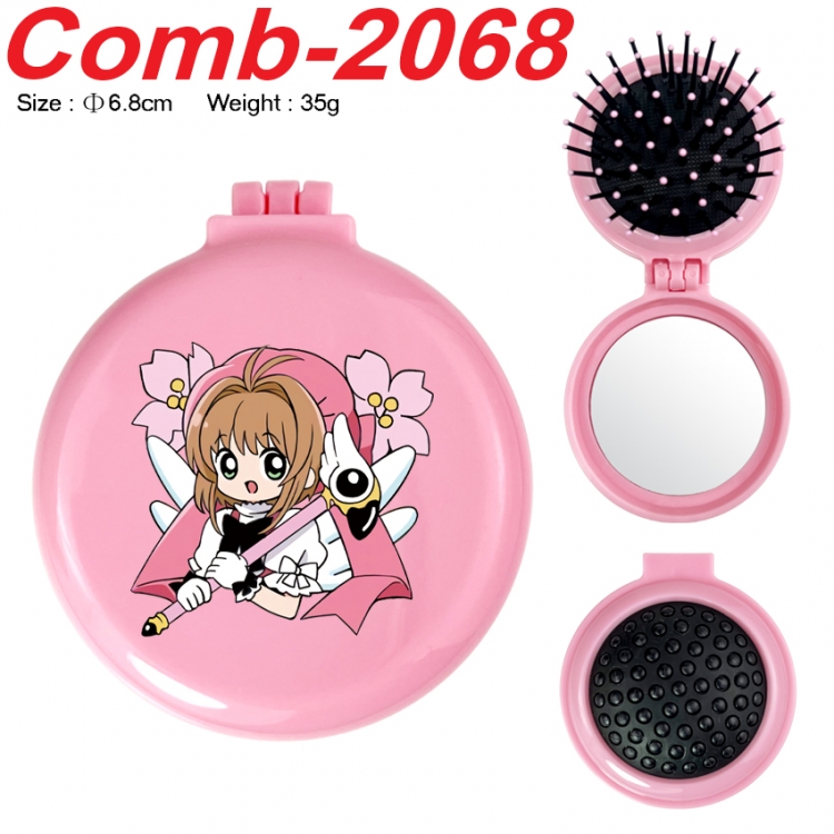 Card Captor Sakura UV printed student multifunctional small mirror and comb 6.8cm  price for 5 pcs