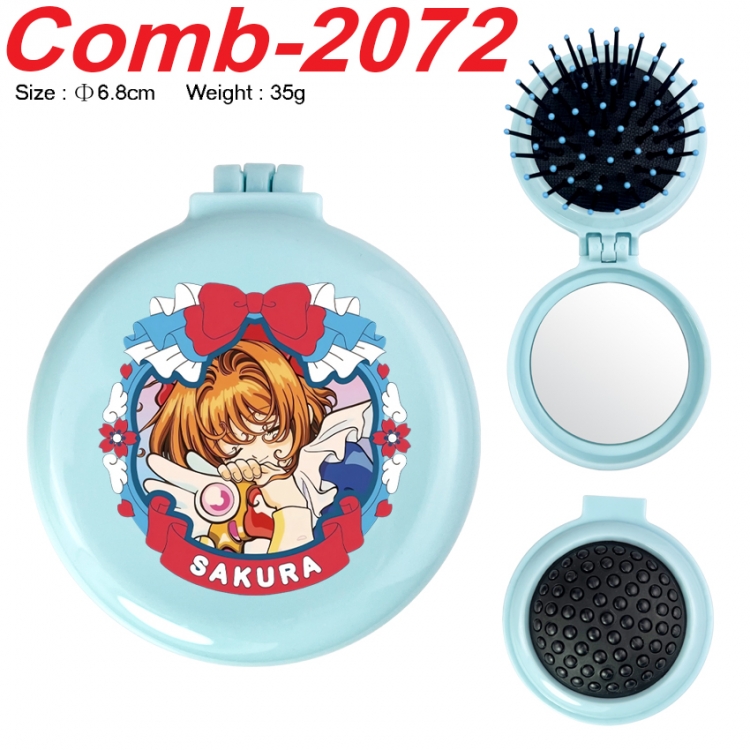 Card Captor Sakura UV printed student multifunctional small mirror and comb 6.8cm  price for 5 pcs