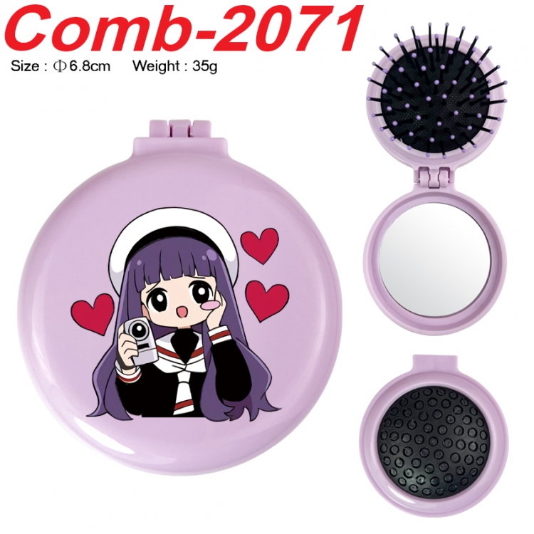 Card Captor Sakura UV printed student multifunctional small mirror and comb 6.8cm  price for 5 pcs