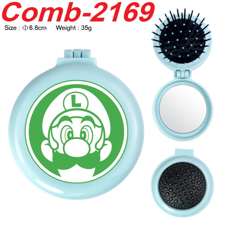 Super Mario UV printed student multifunctional small mirror and comb 6.8cm  price for 5 pcs