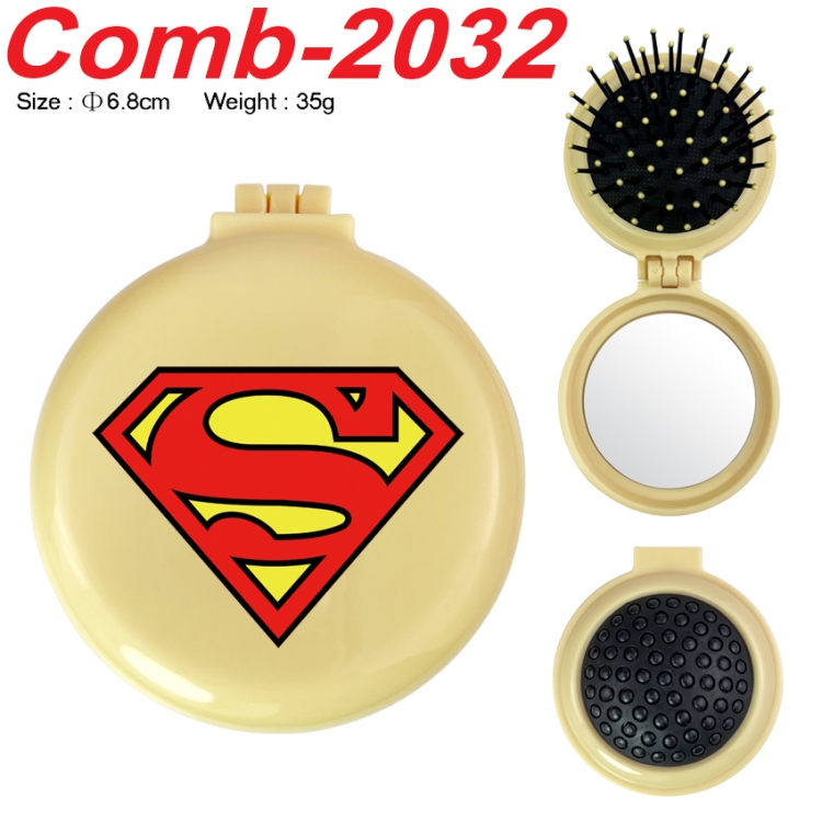 Superheroes UV printed student multifunctional small mirror and comb 6.8cm  price for 5 pcs