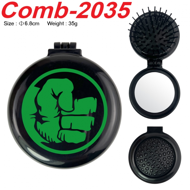 Superheroes UV printed student multifunctional small mirror and comb 6.8cm  price for 5 pcs