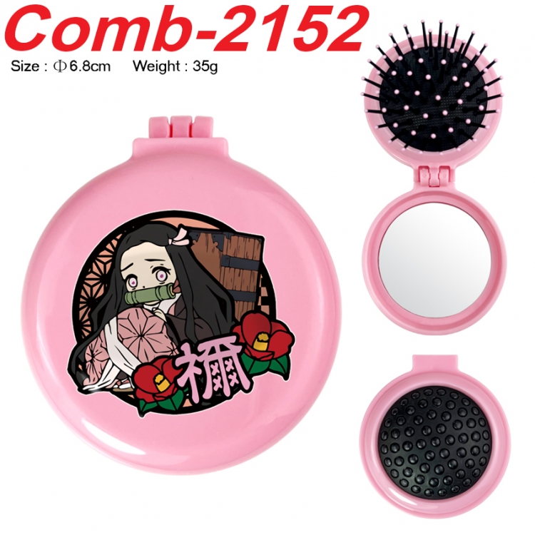 Demon Slayer Kimets UV printed student multifunctional small mirror and comb 6.8cm  price for 5 pcs