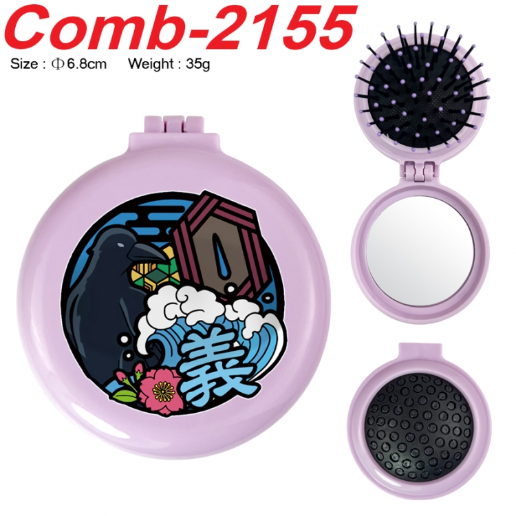 Demon Slayer Kimets UV printed student multifunctional small mirror and comb 6.8cm  price for 5 pcs