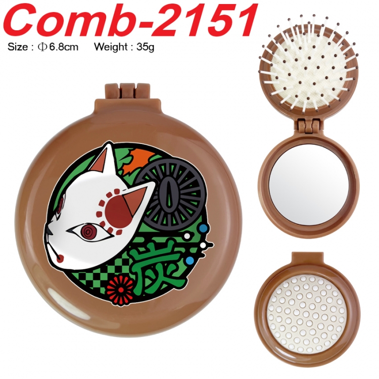 Demon Slayer Kimets UV printed student multifunctional small mirror and comb 6.8cm  price for 5 pcs