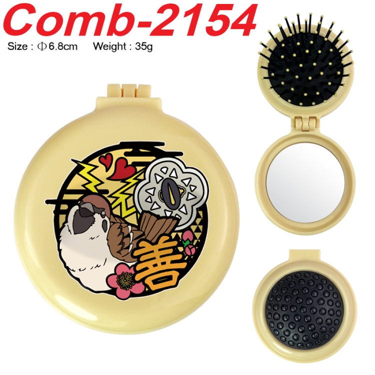 Demon Slayer Kimets UV printed student multifunctional small mirror and comb 6.8cm  price for 5 pcs