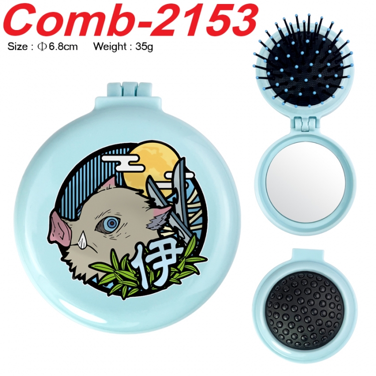 Demon Slayer Kimets UV printed student multifunctional small mirror and comb 6.8cm  price for 5 pcs