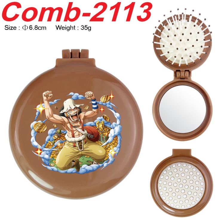 One Piece UV printed student multifunctional small mirror and comb 6.8cm  price for 5 pcs